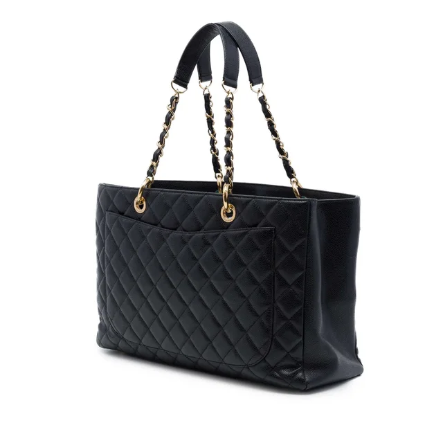Black Chanel Caviar Grand Shopping Tote XL in Black Caviar leather from Designer Revival, photo 2 of 2
