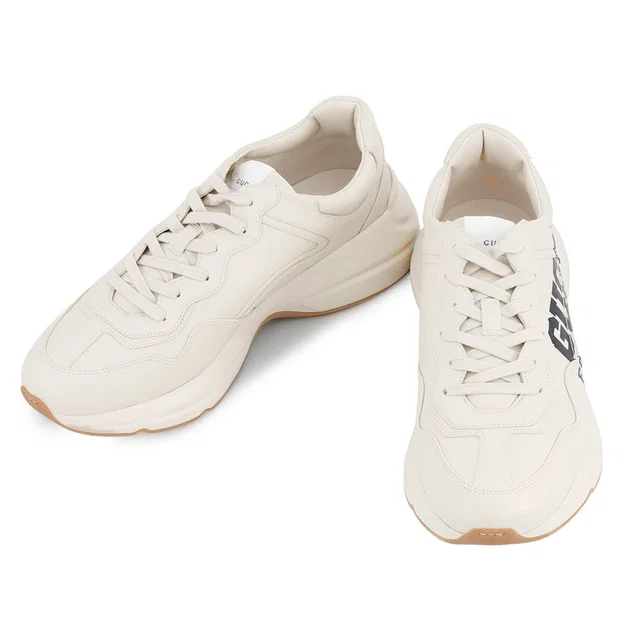 Gucci Sneakers RHYTON 25 Ivory663339 Leather Size 13 in Leather from GALLERY RARE