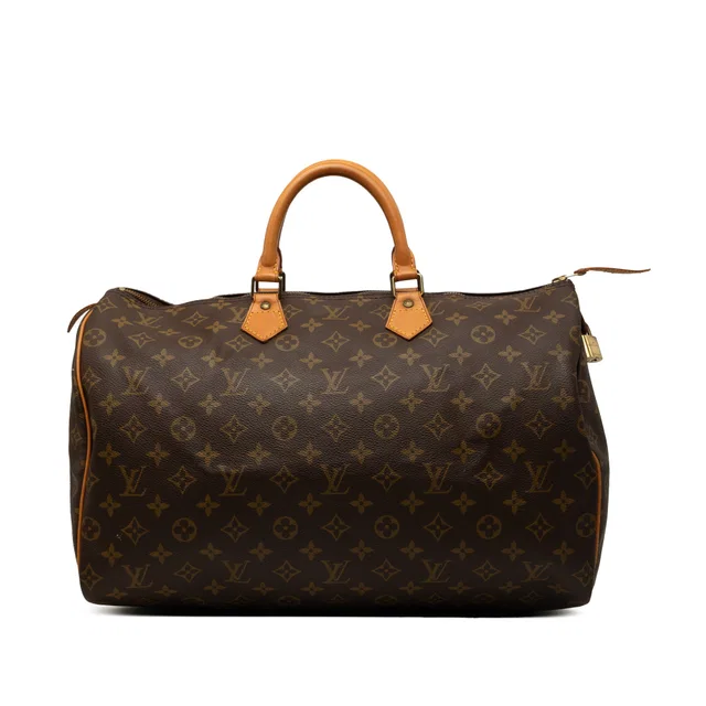 Brown Louis Vuitton Monogram Speedy 40 Boston Bag in Brown Coated canvas from Designer Revival