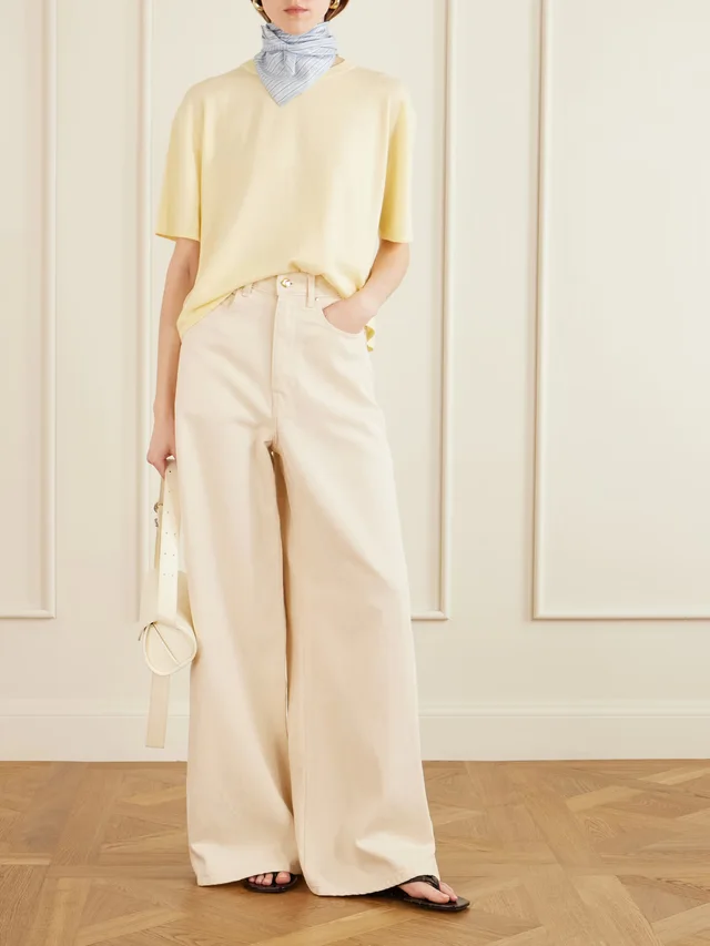 OSSOU The Slick Pant high-rise wide-leg jeans in White, photo 2 of 2 from NET-A-PORTER (Canada)