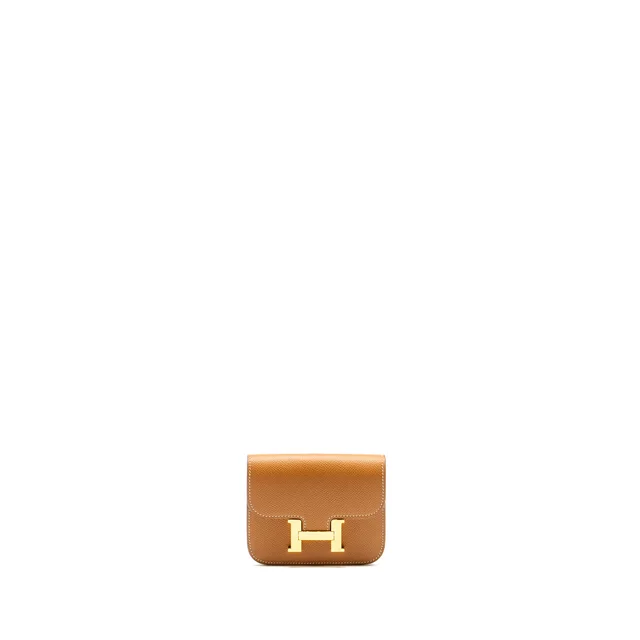 Hermès Constance Slim Epsom Gold GHW Stamp U in Gold Epsom leather from EMIER