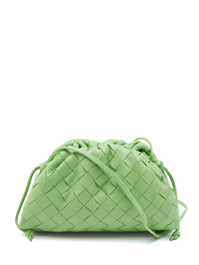 Bottega Veneta Pre-Owned The Pouch Intrecciato Shoulder Bag | Green | FARFETCH in Green Woven leather from Farfetch