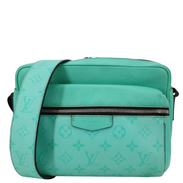 Louis Vuitton Outdoor Taiga Monogram Messenger Bag Miami Green in Green Coated canvas from Dallas Designer Handbags