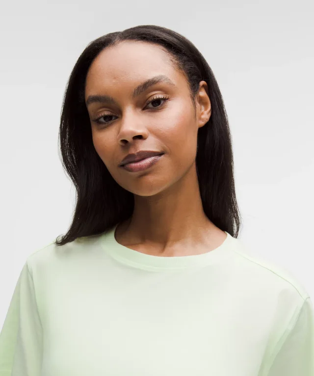 lululemon All Yours Organic Cotton-Blend T-Shirt in Matcha Magic, photo 4 of 5 from lululemon
