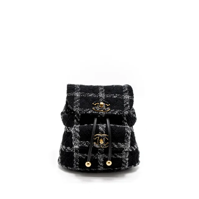 Chanel Duma Backpack Tweed Multicoloured Brushed GHW (Microchip) in Tweed from EMIER