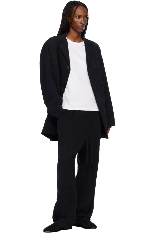 Fear of God Black Tencel Nylon Unlined Relaxed Blazer, photo 4 of 4 from SSENSE