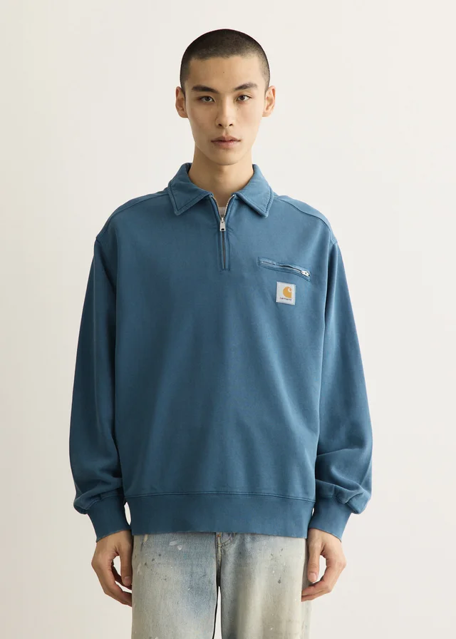 Carhartt WIP Half Zip Detroit Sweat in Blue from Incu, photo 1 of 1