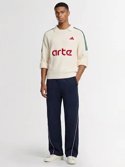 adidas Originals Wide-leg trousers with decorative details in 66% Cotton, 34% Polyester, photo 2 of 3 from LUISAVIAROMA