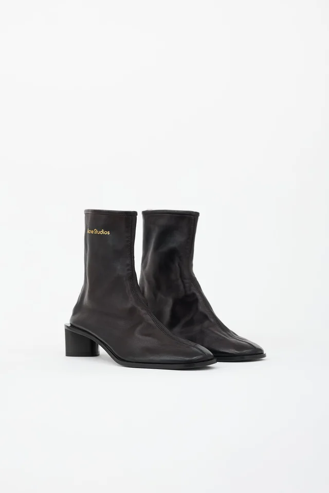 Acne Studios Leather Bertine Boot in Leather from VSP Consignment, photo 2 of 2