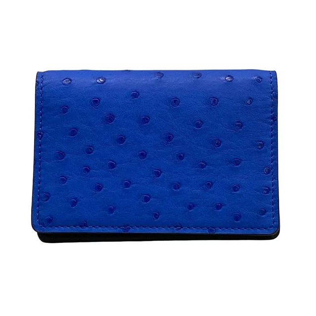 Louis Vuitton Card Case Organizer de Poche Blue in Blue Ostrich from The Reluxe