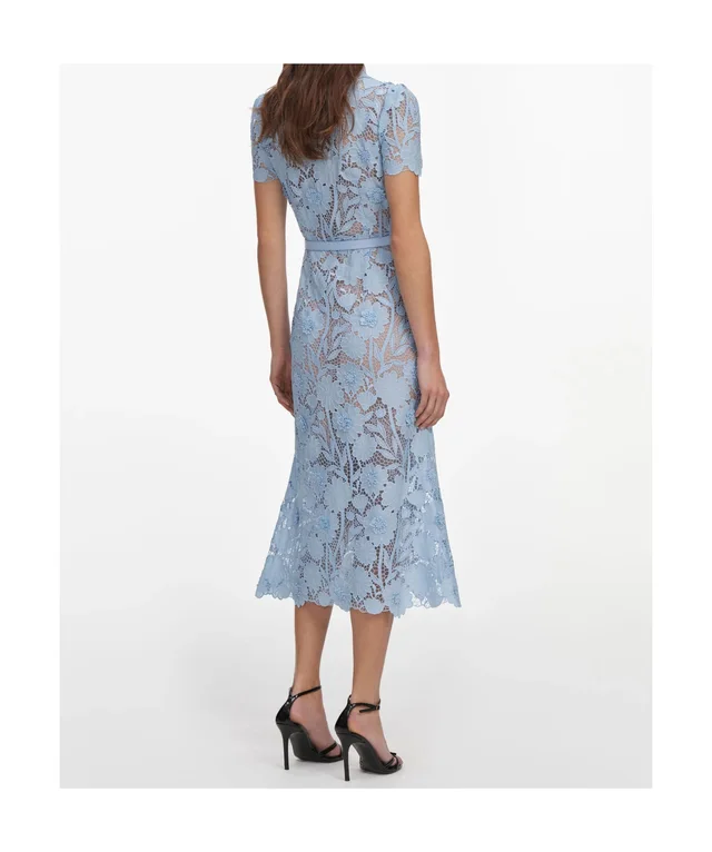Self-Portrait Lace Tie Neck Midi Dress, photo 8 of 9 from SENSER