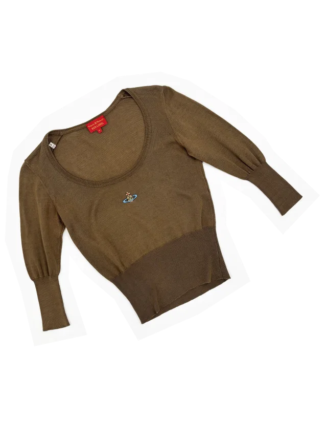 Vivienne Westwood S/ 2002 scoop neck sleeve sweater from James Veloria