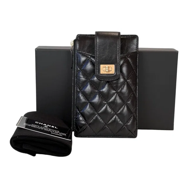Chanel Black Reissue WOC and Phone Bag in Black from Luxury Promise