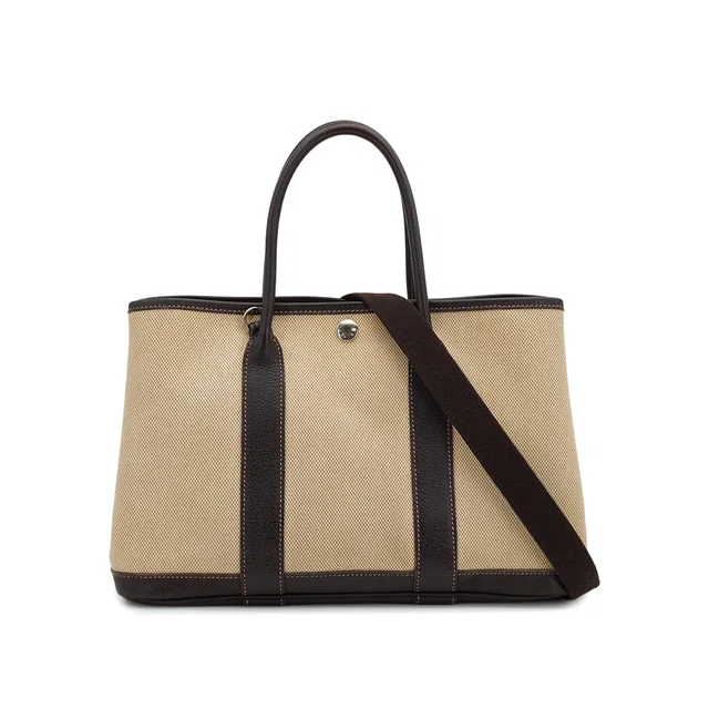 Hermès Garden Party Tpm Marron Toile H Hand Shoulder Bag 2005 Square I in Brown from Luxury Promise