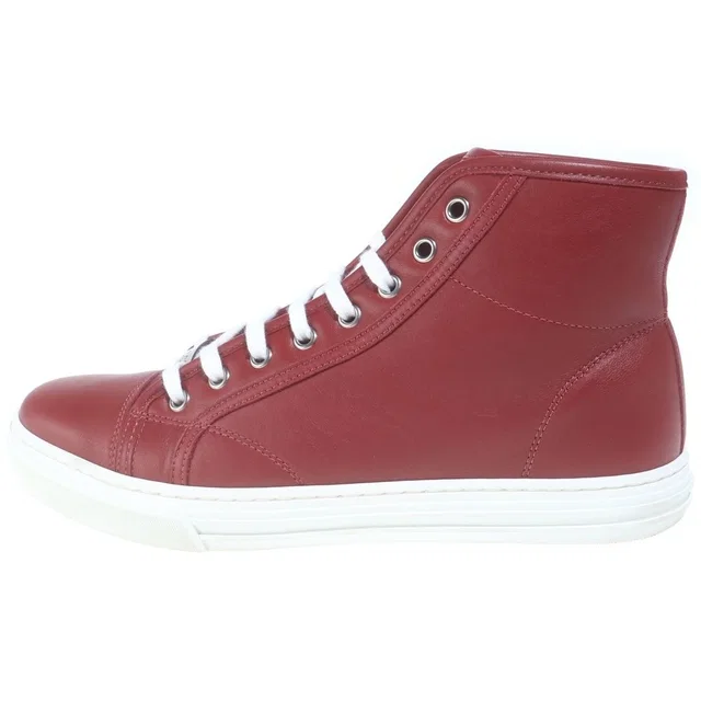 Gucci Logo Plate Leather High-Top Sneakers in Leather from The Reluxe