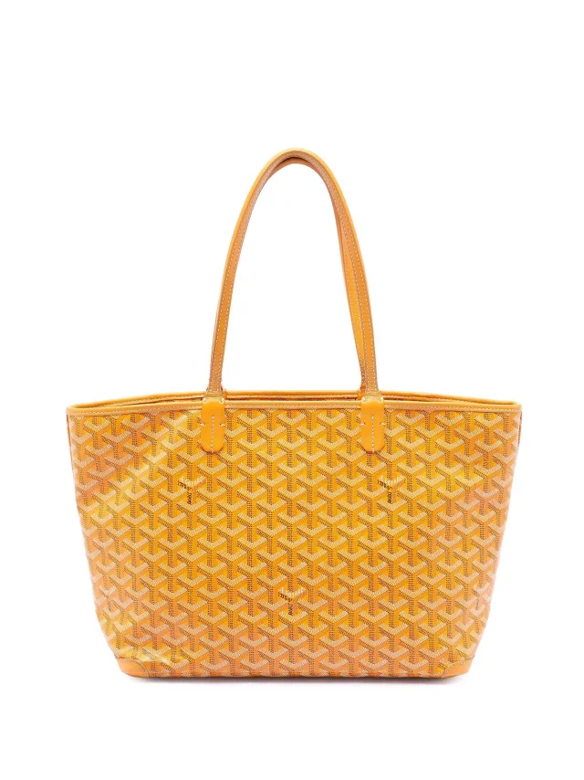 Goyard Pre-Owned 2019 Goyardine Artois PM Tote Bag | Yellow | FARFETCH in Yellow Calfskin from Farfetch