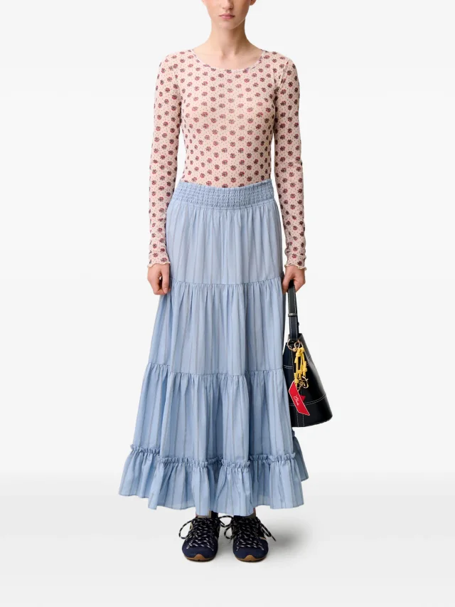 Claudie Pierlot long striped skirt, photo 2 of 2 from FARFETCH
