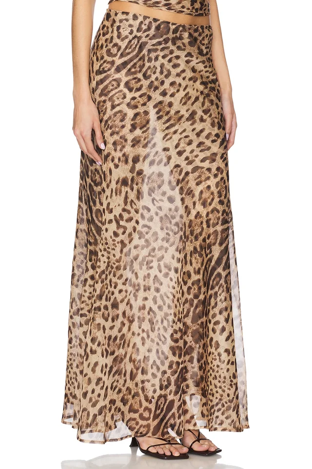 Bardot Monroe Maxi Skirt in Leopard, photo 2 of 6 from REVOLVE (Canada)