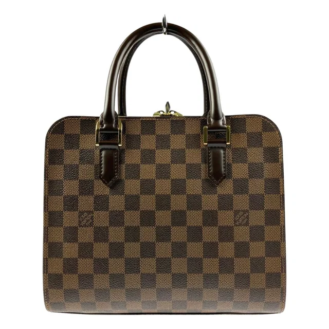 Louis Vuitton Handbag Damier Triana Brown in Brown Leather from The Reluxe