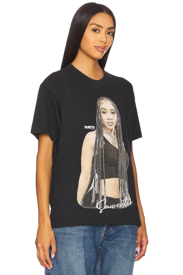 Philcos Saweetie Jumbo Tee in Black, photo 2 of 4 from REVOLVE (Canada)