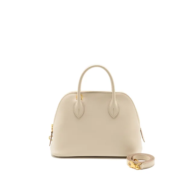 Hermès BOLIDE 1923 25 EVERCOLOR Craie GHW Stamp B in White Leather from EMIER