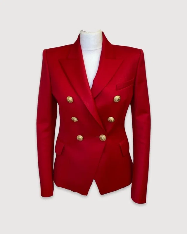 Red Balmain Blazer, 10 in Red from Luxury Promise