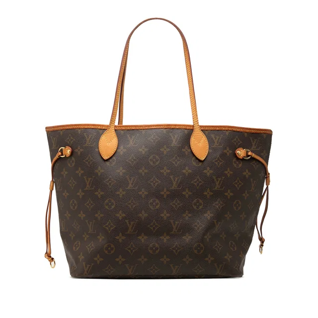 Brown Louis Vuitton Monogram Neverfull MM Tote Bag in Brown Coated canvas from Designer Revival