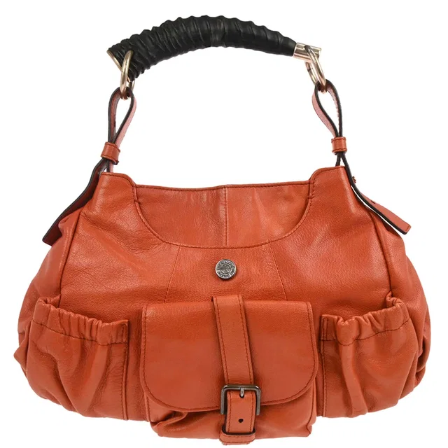 Saint Laurent 2000s Vermilion Red Leather Mombasa Mala Bag in Red Leather from AMORE Vintage Tokyo