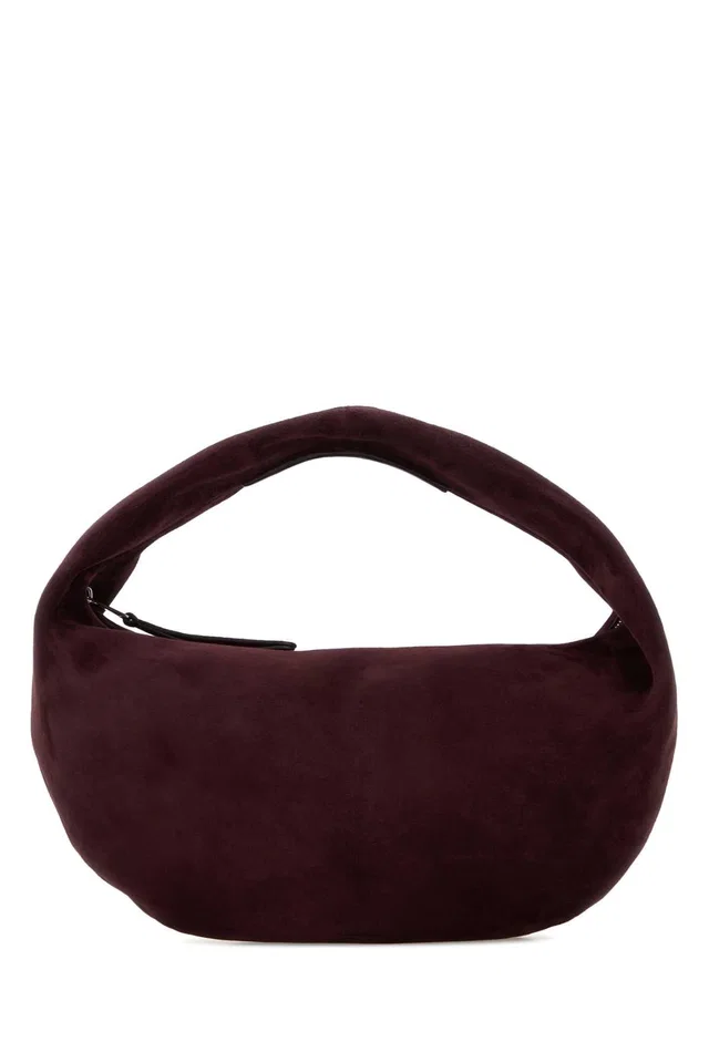Khaite Oliva Hobo Bag — Purple in Purple Suede from HEWI