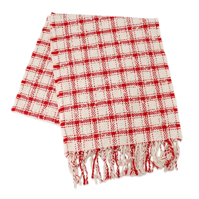 Chanel CC Logo TweedStole Red/WhiteAAC177 Wool85% Nylon14% Cotton1% in Red from GALLERY RARE