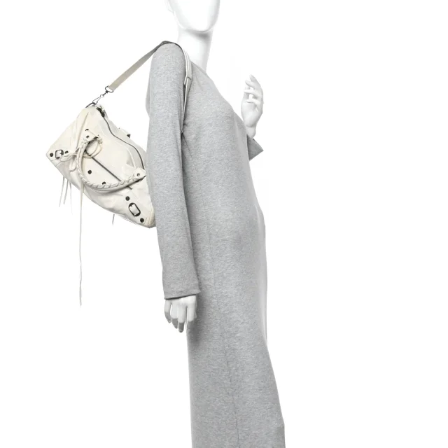 Balenciaga Agneau Classic Hardware Twiggy White in White Lambskin from FASHIONPHILE, photo 3 of 12