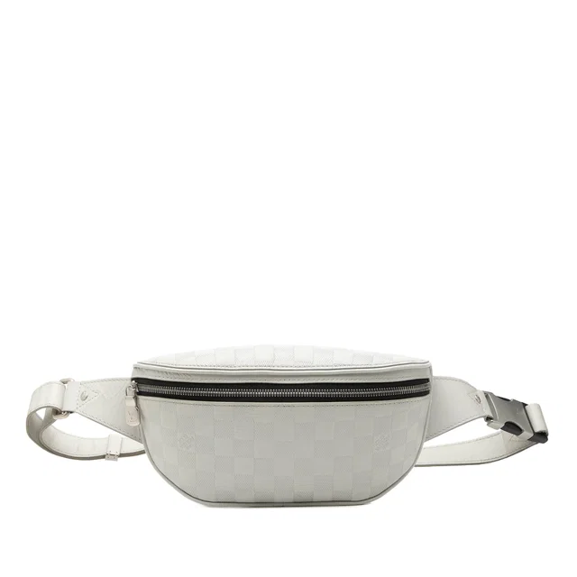 White Louis Vuitton Damier Infini Campus Bumbag Belt Bag in White Leather from Designer Revival