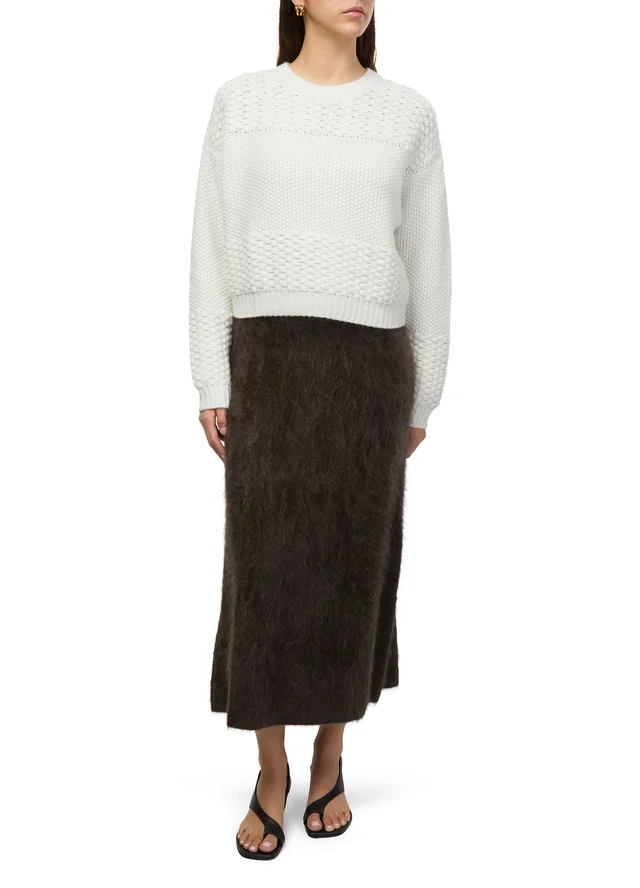 LISA YANG Signe cashmere sweater in White 100% cashmere knit, photo 2 of 6 from 24S (US)