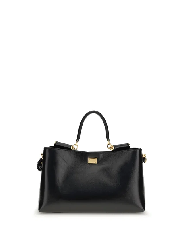 Dolce & Gabbana Vittoria Shoulder Bag — Black Calf Leather in Black Calfskin from HEWI
