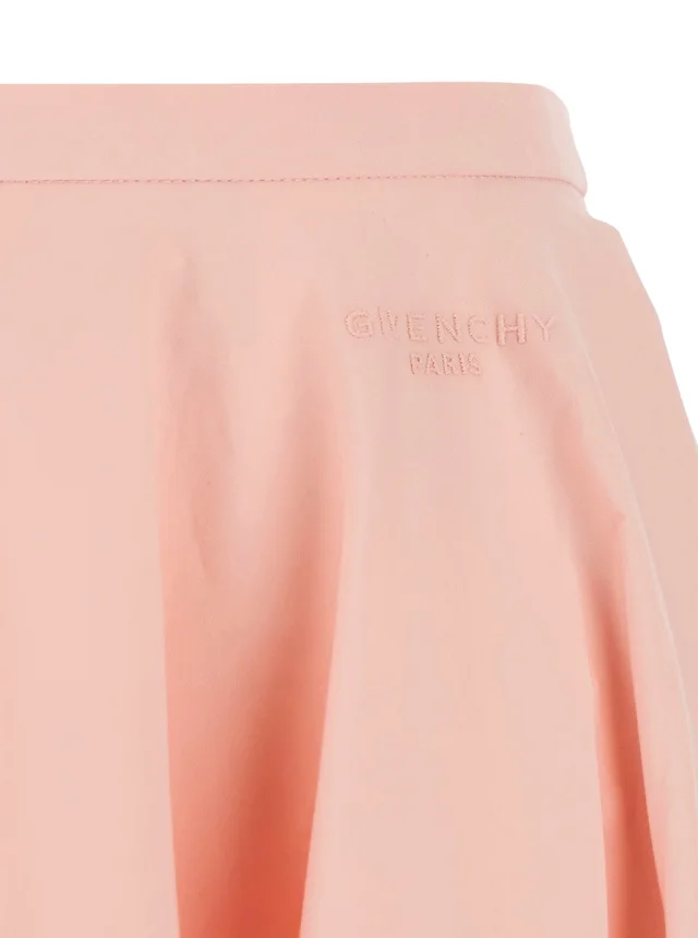 GIVENCHY Pink A-Line Skirt with Flared Design in Cotton for Women in Pink, photo 6 of 6 from Gaudenzi Boutique
