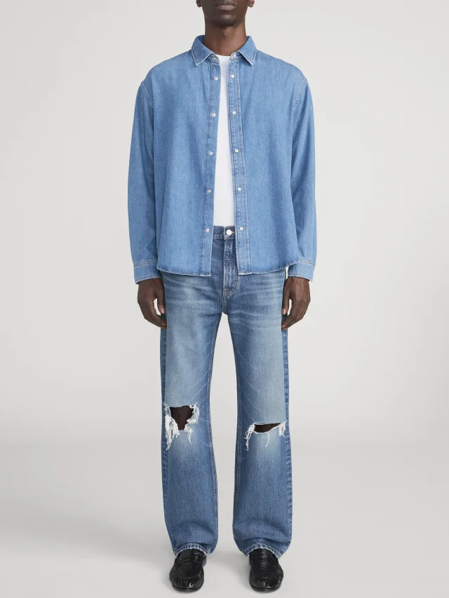 FRAME Classic Denim Shirt in Tidewash, photo 2 of 14 from FRAME