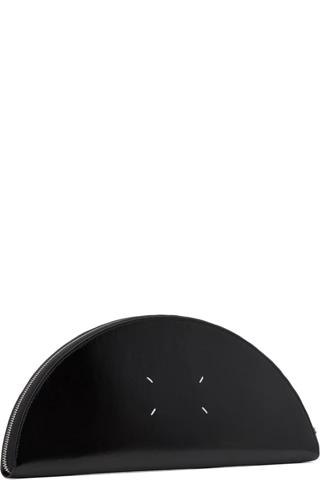 Maison Margiela Black Big Halfmoon Clutch, photo 3 of 4 from SSENSE