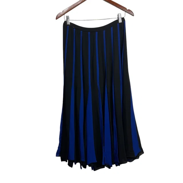 Etro Black And Blue Pleated Skirt in blue|black from Poshmark