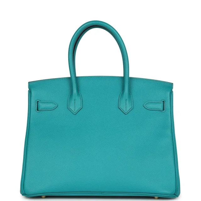 Hermès Birkin 30 Bleu Paon Epsom Gold Hardware in Blue Epsom leather from Madison Avenue Couture, photo 4 of 9