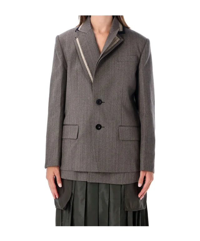 Sacai Herringbone Suiting Blazer, photo 3 of 5 from SENSER