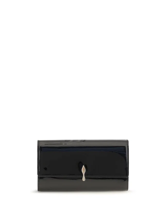 Christian Louboutin Bettina Wallet — Black Calf Leather Bos Taurus in Black Calfskin from HEWI