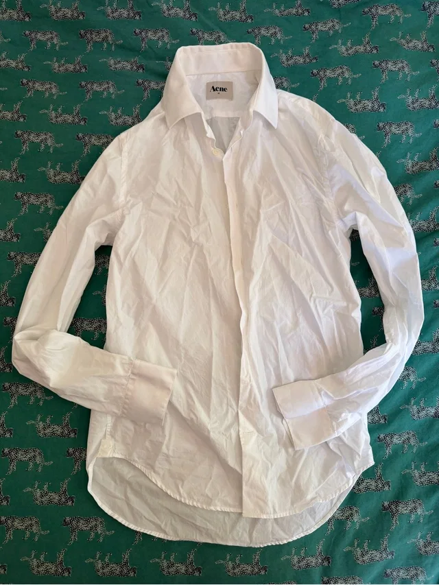 Acne Studios Long-Sleeve Cotton Dress Shirt in white from Poshmark