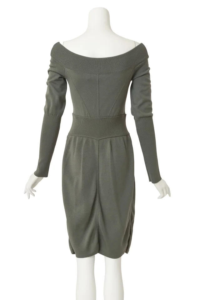 Alaïa 1990 F/W Off-Shoulder Knit Bodycon Dress in Wool from Recess LA, photo 4 of 6
