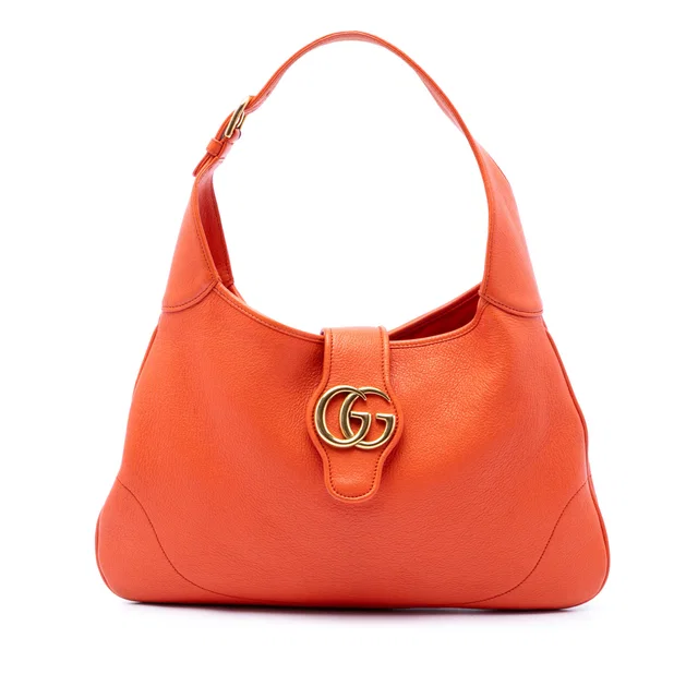 Orange Gucci Medium Calfskin Aphrodite Crossbody in Orange Calfskin from Designer Revival