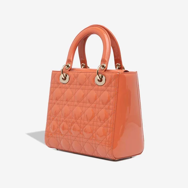 Dior Lady Medium Patent Orange in Orange Patent leather from SACLÀB, photo 3 of 7