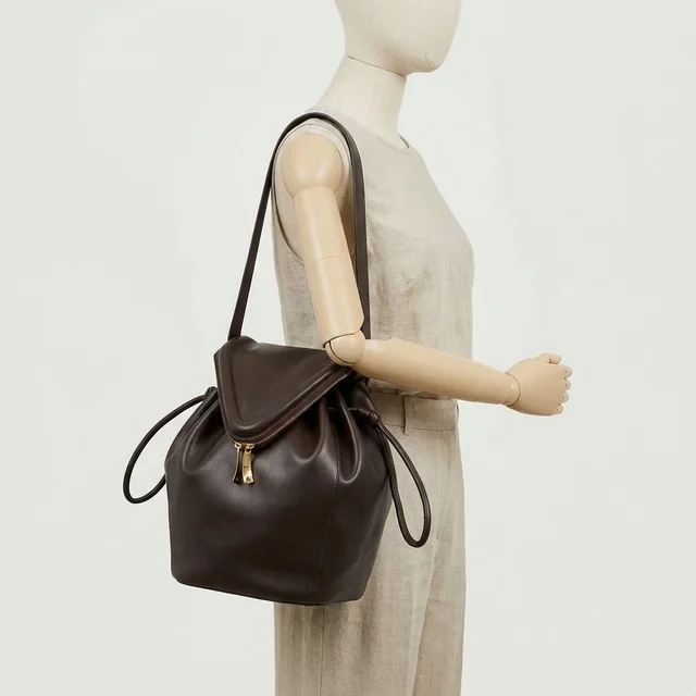 New Bottega Veneta Women's Beak Large Calfskin Shoulder Bag In Brown in brown|red Calfskin from Poshmark, photo 1 of 1