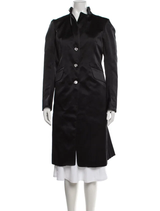 Jil Sander Vintage 2000's Coat in black Silk from The RealReal