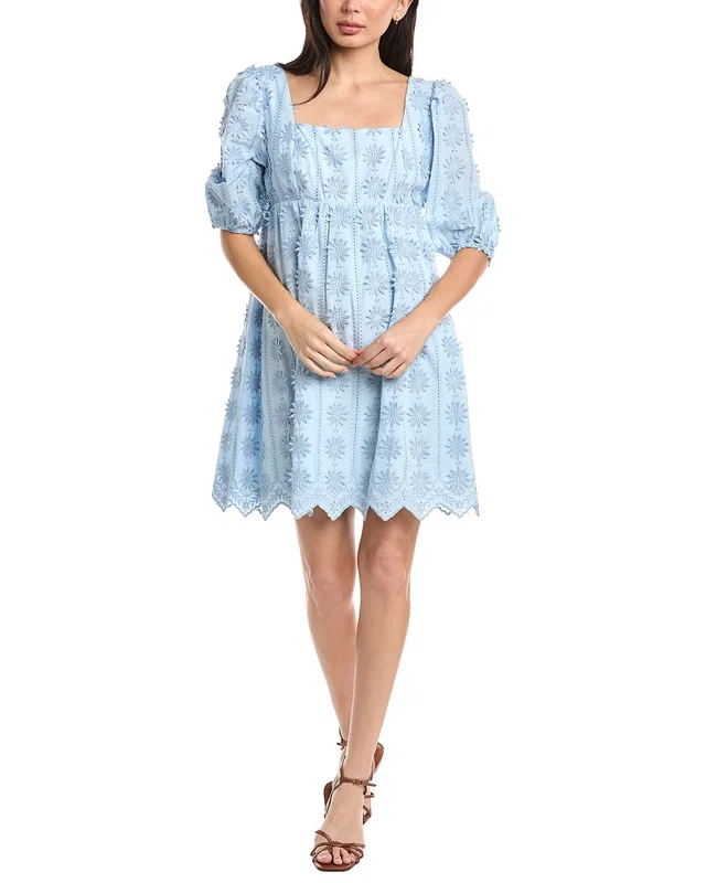 Stellah Aubrey Square Neck 3D Lace Dress, image 1 of 1 from Gilt
