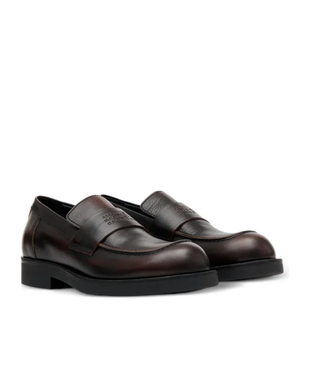 Mm6 Maison Margiela round-toe leather loafers, photo 3 of 8 from SENSER