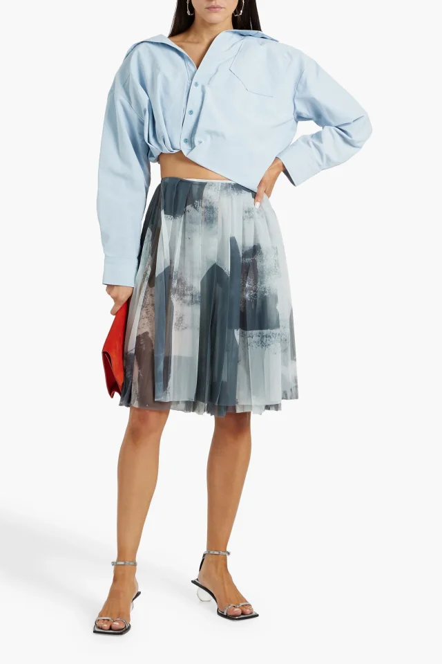 Proenza Schouler Pleated Printed Chiffon Skirt, photo 2 of 4 from THE OUTNET